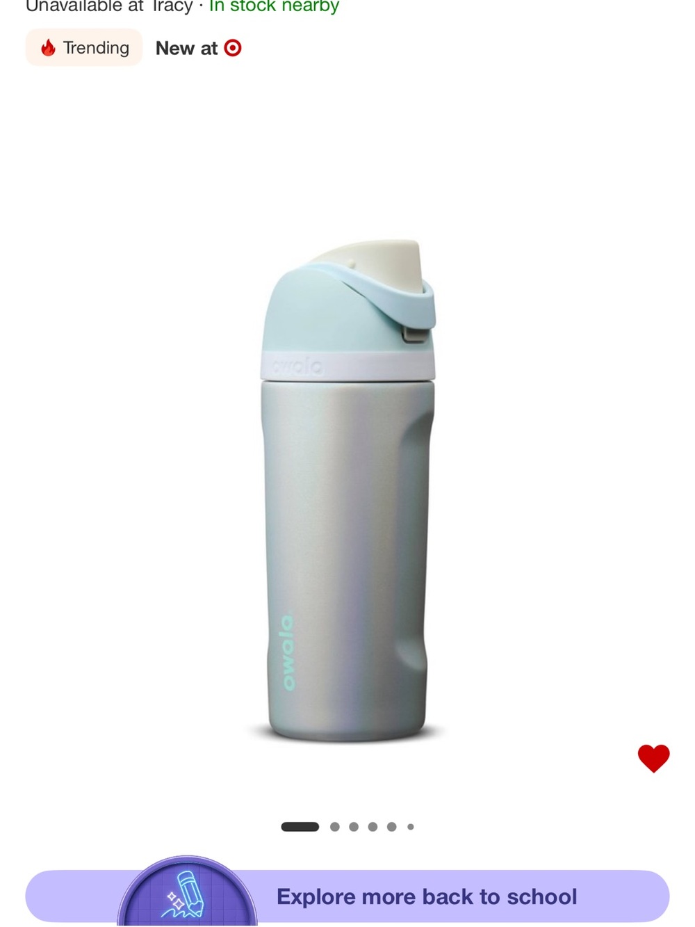 Owala 16oz Freesip water Bottle Pearlfection